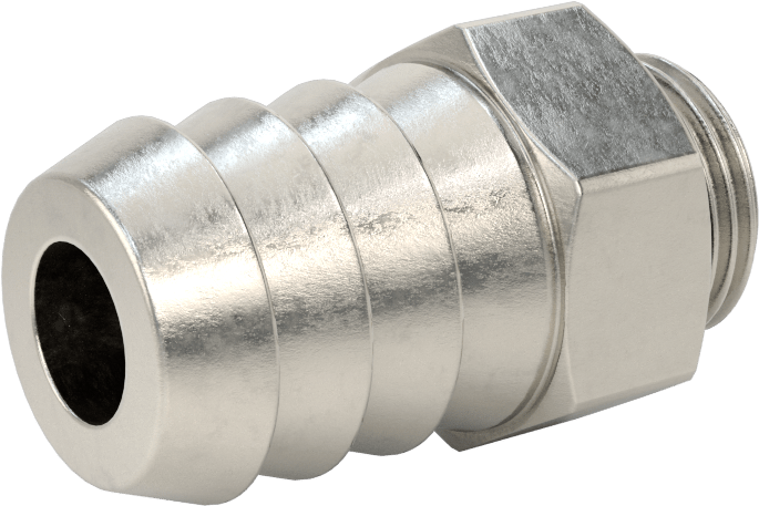 Kimyasallar ve Petrol için Dikenli Hortum Bağlantı Parçası, 316 Paslanmaz Çelik, Adaptör, 3/4“ Hortum İç Çapı x 3/4”-16 Erkek Boru için