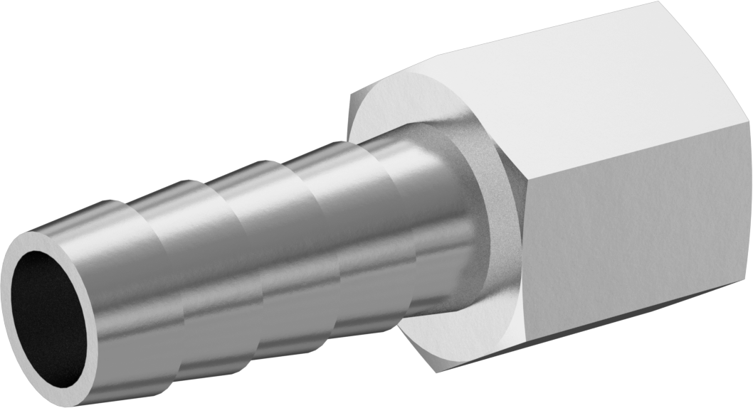 Kimyasallar ve Petrol için Dikenli Hortum Bağlantı Parçası, 3/8" Hortum İç Çapı x 1/4 BSPT Dişi için 316 Paslanmaz Çelik Adaptör