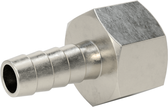 Kimyasallar ve Petrol için Dikenli Hortum Bağlantı Parçası, 3/8" Hortum İç Çapı x 1/2 BSPP Dişi için 316 Paslanmaz Çelik Adaptör