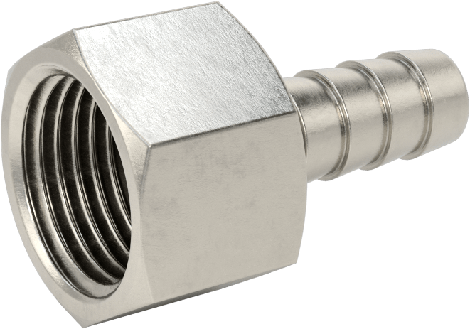 Kimyasallar ve Petrol için Dikenli Hortum Bağlantı Parçası, 3/8" Hortum İç Çapı x 1/2 BSPP Dişi için 316 Paslanmaz Çelik Adaptör