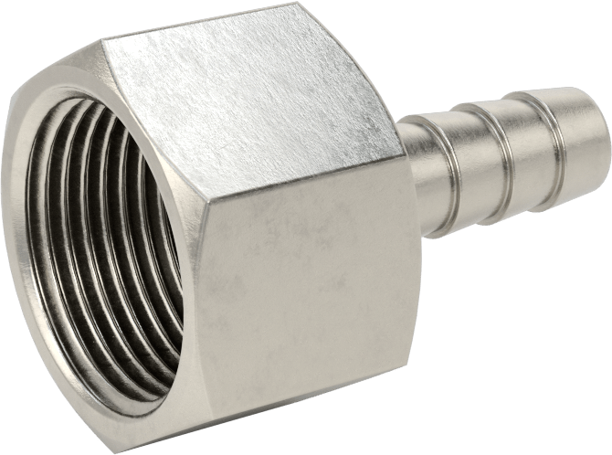 Kimyasallar ve Petrol için Dikenli Hortum Bağlantı Parçası, 3/8" Hortum İç Çapı x 3/4 BSPP Dişi için 316 Paslanmaz Çelik Adaptör