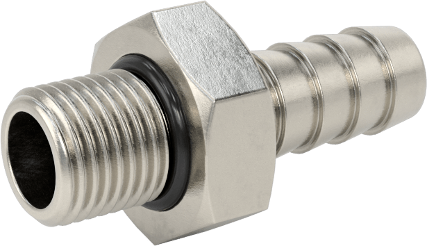 Kimyasallar ve Petrol için Dikenli Hortum Bağlantı Parçası, 316 Paslanmaz Çelik, Adaptör, 8 mm Hortum İç Çapı x M10 x 1 mm Erkek