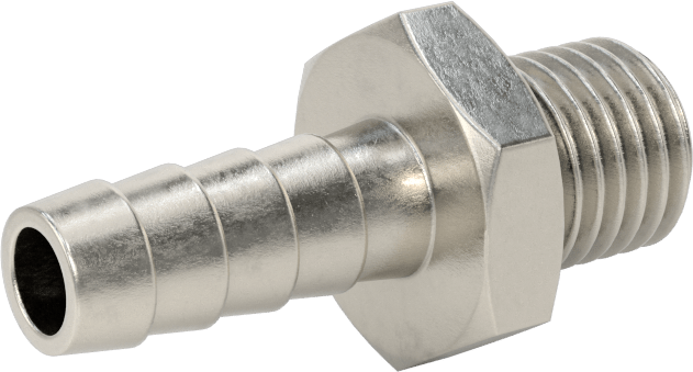 Kimyasallar ve Petrol için Dikenli Hortum Bağlantı Parçası, 316 Paslanmaz Çelik, Adaptör, 8 mm Hortum İç Çapı x M12 x 1,5 mm Erkek
