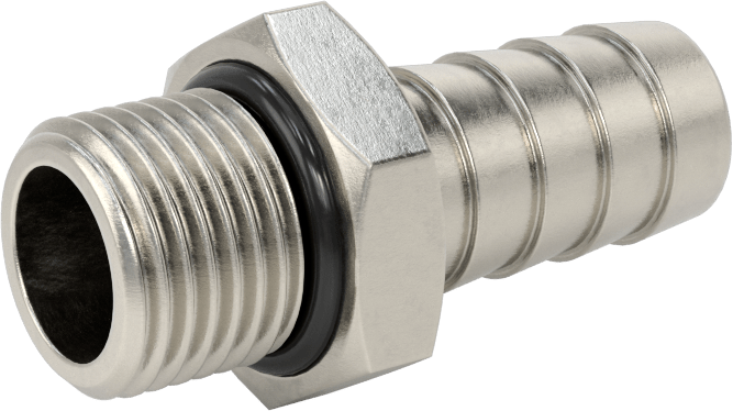 Kimyasallar ve Petrol için Dikenli Hortum Bağlantı Parçası, 316 Paslanmaz Çelik, Adaptör, 13 mm Hortum İç Çapı x M16 x 1,5 mm Erkek