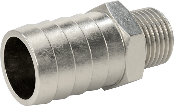 Kimyasallar ve Petrol için Dikenli Hortum Bağlantı Parçası, 316 Paslanmaz Çelik, Adaptör, 19 mm Hortum İç Çapı x M16 x 1,5 mm Erkek