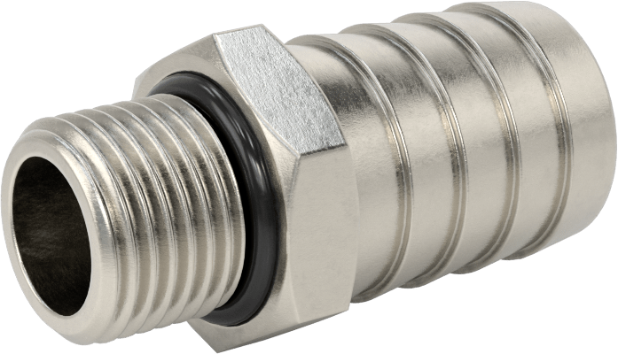 Kimyasallar ve Petrol için Dikenli Hortum Bağlantı Parçası, 316 Paslanmaz Çelik, Adaptör, 19 mm Hortum İç Çapı x M16 x 1,5 mm Erkek