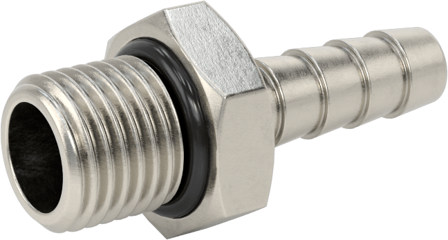 Kimyasallar ve Petrol için Dikenli Hortum Bağlantı Parçası, 316 Paslanmaz Çelik, Adaptör, 8 mm Hortum İç Çapı x M14 x 1,5 mm Erkek