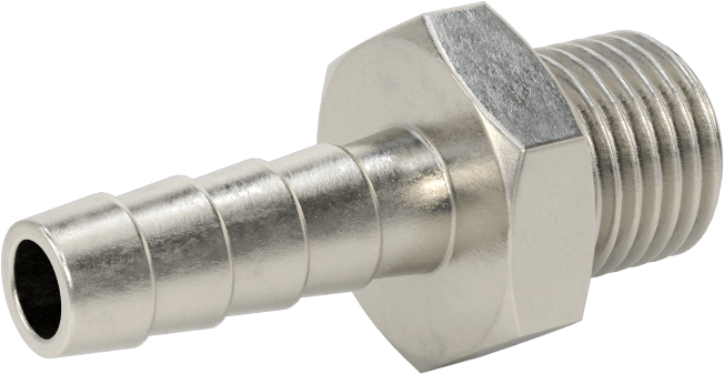 Kimyasallar ve Petrol için Dikenli Hortum Bağlantı Parçası, 316 Paslanmaz Çelik, Adaptör, 8 mm Hortum İç Çapı x M14 x 1,5 mm Erkek