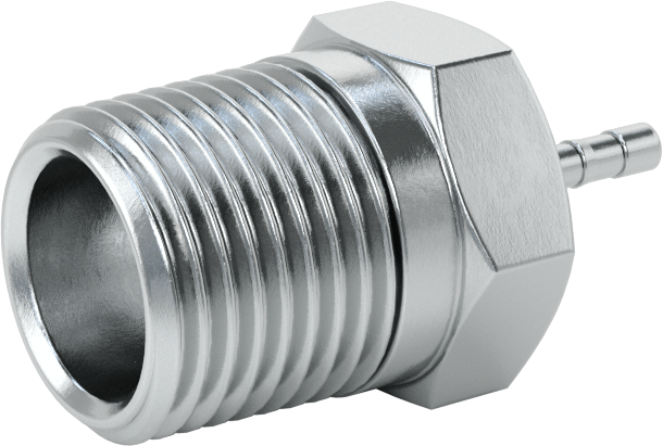 Çinko Kaplı Çelik Dikenli Hortum Bağlantı Elemanı, Hava ve Su için, 1/8" Hortum İç Çapı için Adaptör, 1/2 NPT Erkek