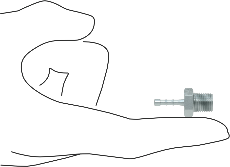 Çinko Kaplı Çelik Dikenli Hortum Bağlantı Elemanı, Hava ve Su için, 1/8" Hortum İç Çapı için Adaptör, 1/8 NPT Erkek