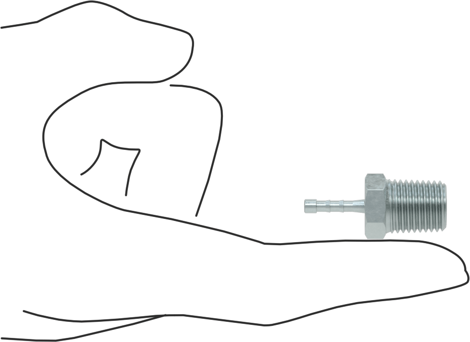Çinko Kaplı Çelik Dikenli Hortum Bağlantı Elemanı, Hava ve Su için, 1/8" Hortum İç Çapı için Adaptör, 1/4 NPT Erkek