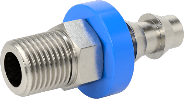 Hava ve Su için 316 Paslanmaz Çelik Geçmeli Hortum Bağlantı Elemanı, 1/4" Hortum İç Çapı, 1/8 NPT Erkek Uç