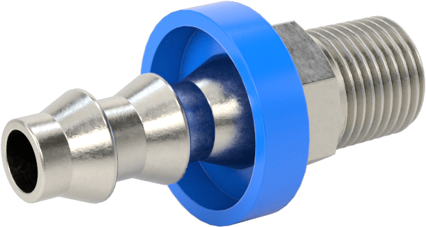 Hava ve Su için 316 Paslanmaz Çelik Geçmeli Hortum Bağlantı Elemanı, 1/4" Hortum İç Çapı, 1/8 NPT Erkek Uç