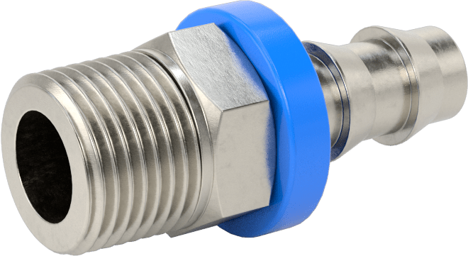 Hava ve Su için 316 Paslanmaz Çelik Geçmeli Hortum Bağlantı Elemanı, 3/8" Hortum İç Çapı, 3/8 NPT Erkek Uç