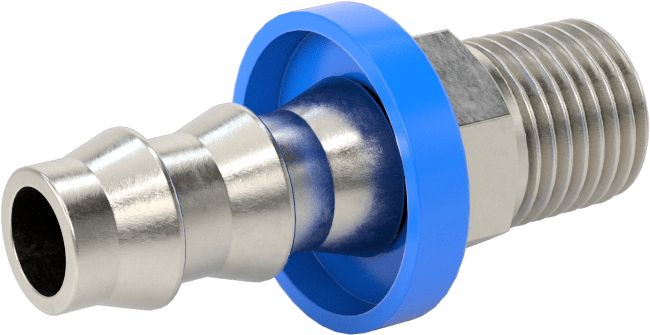 Hava ve Su için 316 Paslanmaz Çelik Geçmeli Hortum Bağlantı Elemanı, 3/8" Hortum İç Çapı, 1/4 NPT Erkek Uç