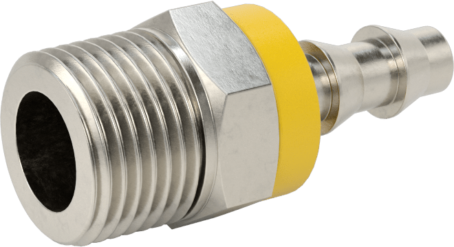Hava ve Su için 316 Paslanmaz Çelik Geçmeli Hortum Bağlantı Elemanı, 1/4" Hortum İç Çapı, 3/8 NPT Erkek Uç