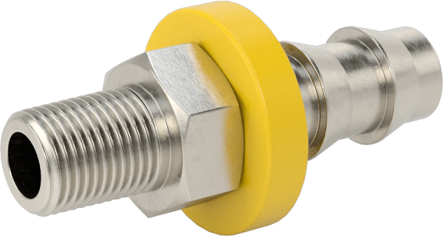 Hava ve Su için 316 Paslanmaz Çelik Geçmeli Hortum Bağlantı Elemanı, 3/8" Hortum İç Çapı, 1/8 NPT Erkek Uç