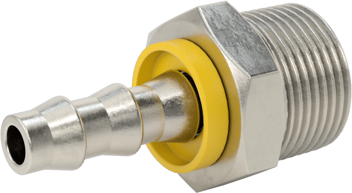 Hava ve Su için 316 Paslanmaz Çelik Geçmeli Hortum Bağlantı Elemanı, 3/8" Hortum İç Çapı, 3/4 NPT Erkek Uç