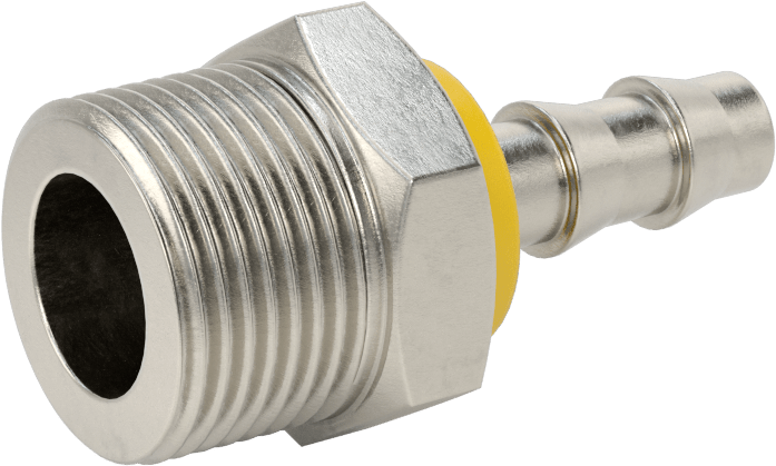 Hava ve Su için 316 Paslanmaz Çelik Geçmeli Hortum Bağlantı Elemanı, 3/8" Hortum İç Çapı, 3/4 NPT Erkek Uç