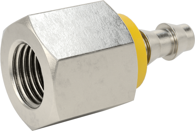 Hava ve Su için 316 Paslanmaz Çelik Geçmeli Hortum Bağlantı Elemanı, 1/4" Hortum İç Çapı, 3/8 NPT Dişi Uç