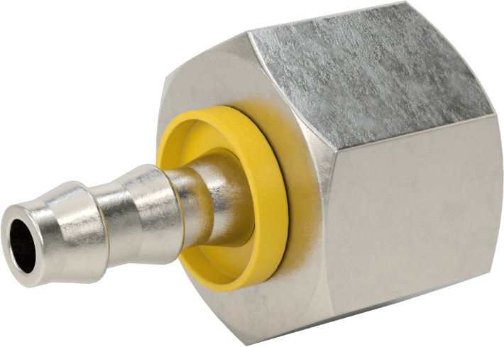 Hava ve Su için 316 Paslanmaz Çelik Geçmeli Hortum Bağlantı Elemanı, 3/8" Hortum İç Çapı, 3/4 NPT Dişi Uç