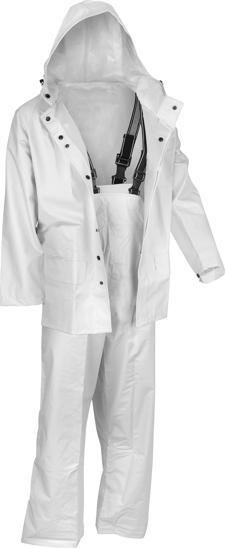 Yelekli Tulumlu PVC Kaplamalı Polyester Yağmurluk