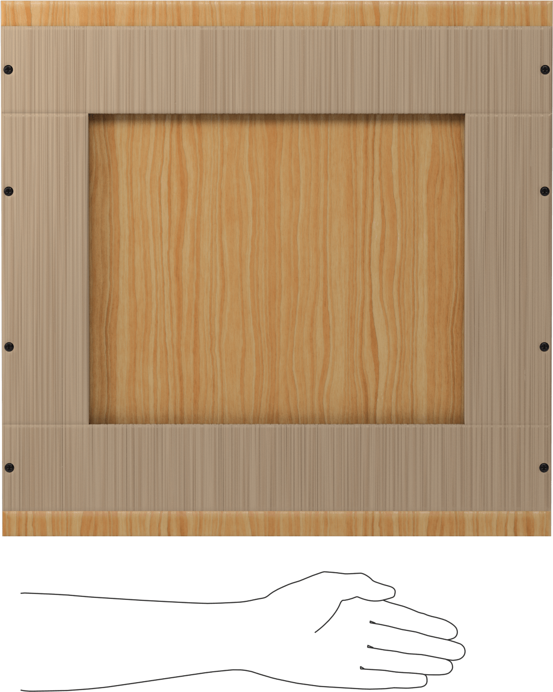 UN Uyumlu Ahşap Nakliye Kutusu, 70 lb. Kapasite, 19“ Uzunluk x 15” Genişlik x 18-1/2" Yükseklik