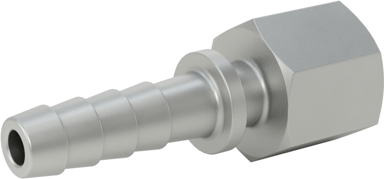 Alüminyum Dikenli Hortum Bağlantı Parçası, Buhar için, 3/8" Hortum İç Çapı, 3/8 NPT Dişi Uç