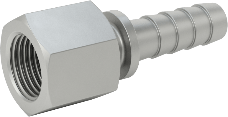 Alüminyum Dikenli Hortum Bağlantı Parçası, Buhar için, 1/2" Hortum İç Çapı, 1/2 NPT Dişi Uç