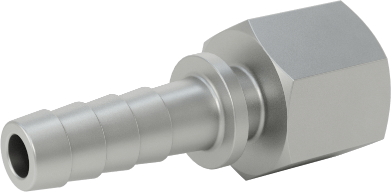 Alüminyum Dikenli Hortum Bağlantı Parçası, Buhar için, 1/2" Hortum İç Çapı, 1/2 NPT Dişi Uç