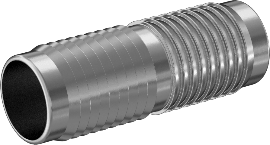 Kolay Takılan Dikenli Düz Konektör, Kimyasallar için, 1-1/4" Hortum İç Çapı için