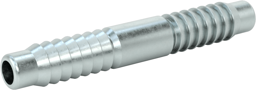 Kolay Takılan Dikenli Düz Konektör, Hava ve Su için, Çinko Kaplı Çelik, 1/2" Hortum İç Çapı için