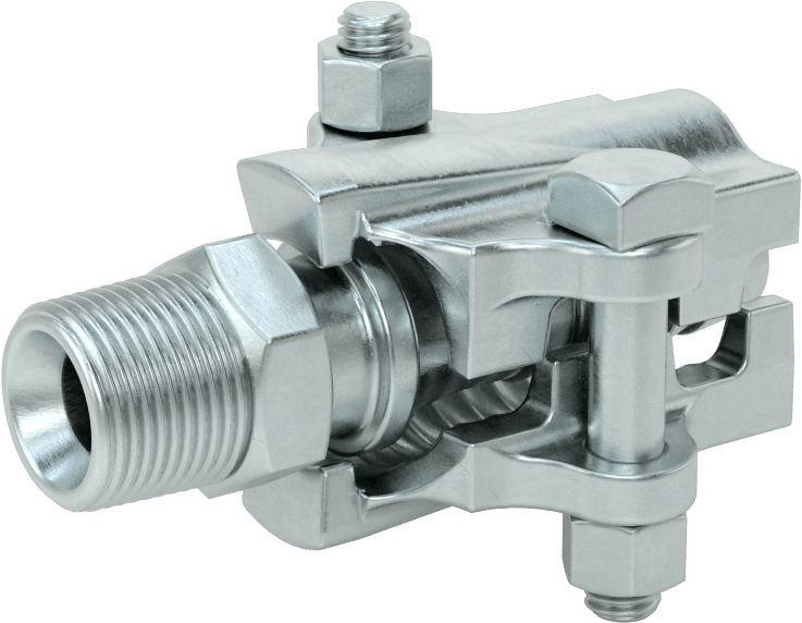 Buhar için Kilitli Kelepçeli Hortum Adaptörü, 3/4" Hortum İç Çapı için, 1-1/2" Maksimum Hortum Dış Çapı, 3/4 NPT Erkek