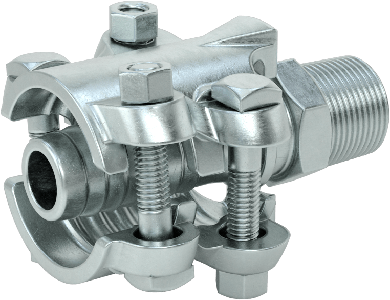 Buhar için Kilitli Kelepçeli Hortum Adaptörü, 1" Hortum İç Çapı için, 1-15/16" Maksimum Hortum Dış Çapı, 1 NPT Erkek