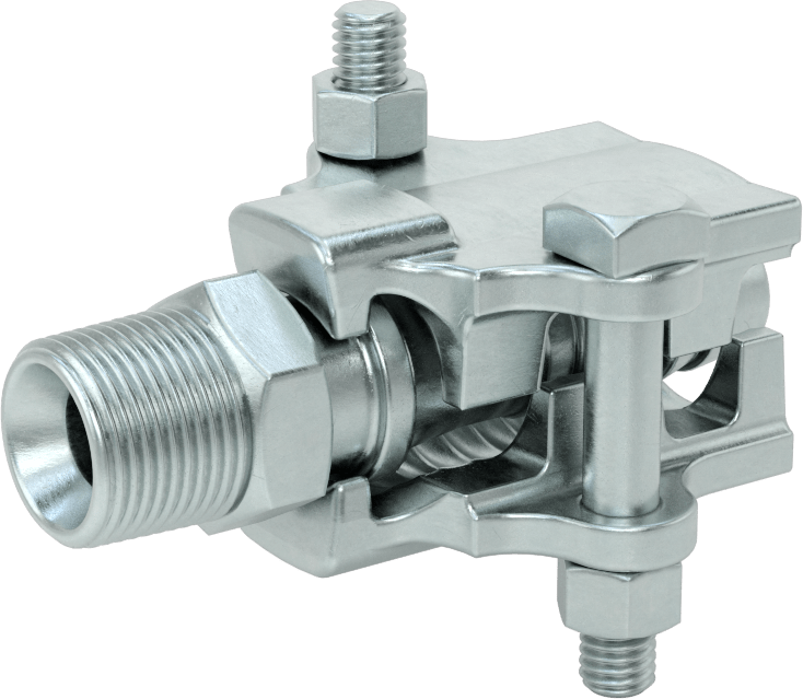 Buhar için Kilitli Kelepçeli Hortum Adaptörü, 3/4" Hortum İç Çapı için, 1-5/16" Maksimum Hortum Dış Çapı, 3/4 NPT Erkek