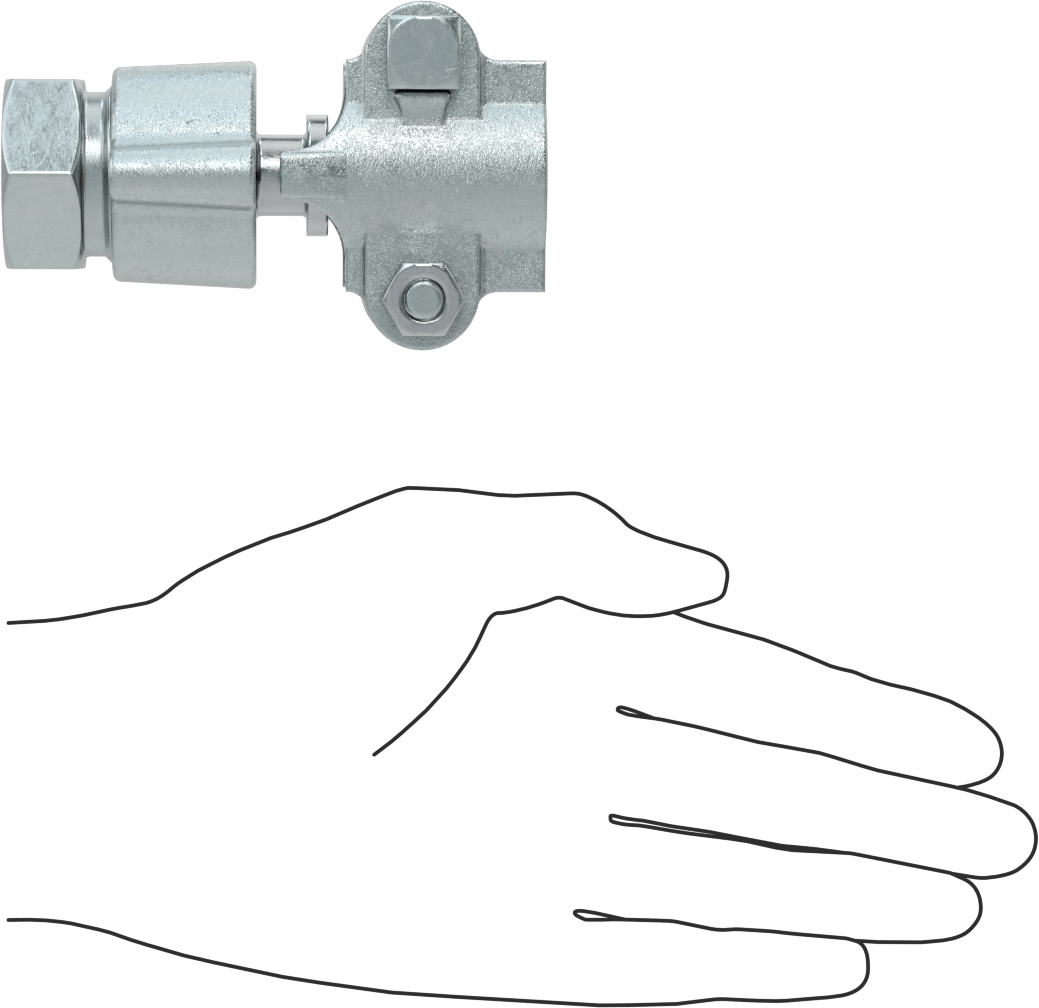 Buhar için Kilitli Kelepçeli Hortum Adaptörü, 1/2" Hortum İç Çapı için, 1-3/16" Maksimum Hortum Dış Çapı, 1/2 NPT Dişi