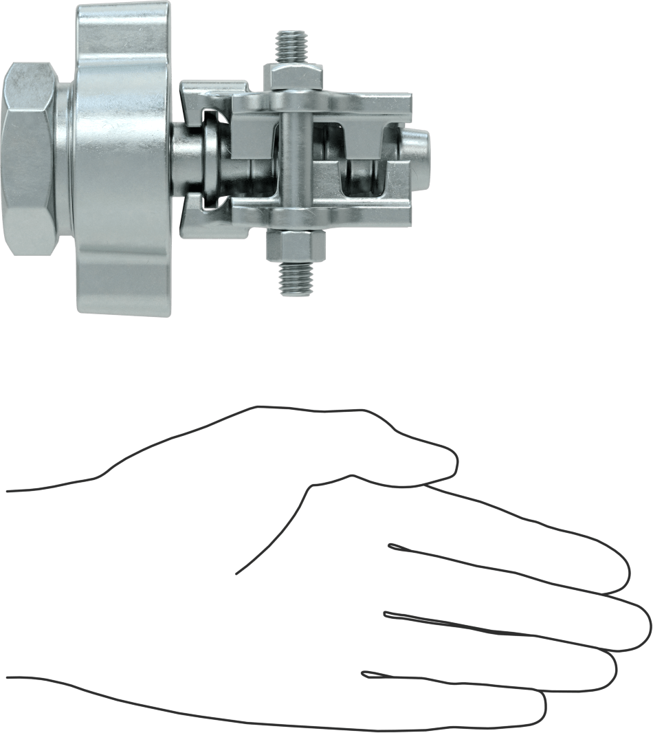 Buhar için Kilitli Kelepçeli Hortum Adaptörü, 3/4" Hortum İç Çapı için, 1-5/16" Maksimum Hortum Dış Çapı, 3/4 NPT Dişi