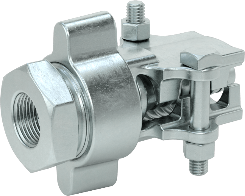 Buhar için Kilitli Kelepçeli Hortum Adaptörü, 3/4" Hortum İç Çapı için, 1-5/16" Maksimum Hortum Dış Çapı, 3/4 NPT Dişi