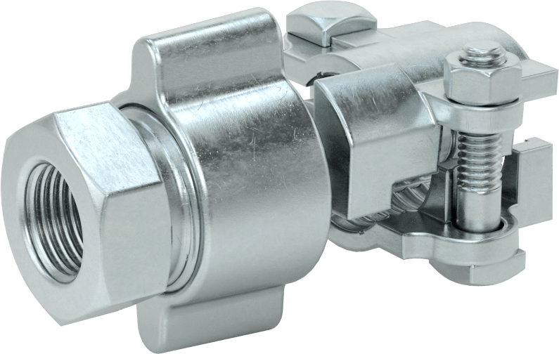Buhar için Kilitli Kelepçeli Hortum Adaptörü, 1/2" Hortum İç Çapı için, 1-1/16" Maksimum Hortum Dış Çapı, 1/2 NPT Dişi