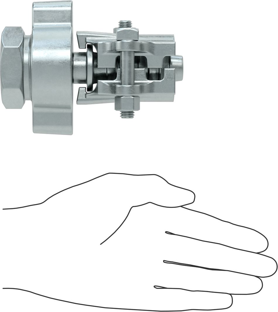 Buhar için Kilitli Kelepçeli Hortum Adaptörü, 3/4" Hortum İç Çapı için, 1-1/2" Maksimum Hortum Dış Çapı, 3/4 NPT Dişi