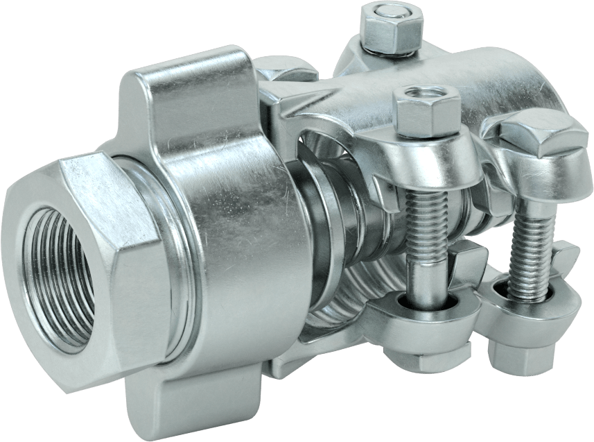 Buhar için Kilitli Kelepçeli Hortum Adaptörü, 1" Hortum İç Çapı için, 1-11/16“ ila 1-15/16” Hortum Dış Çapı, 1 NPT Dişi