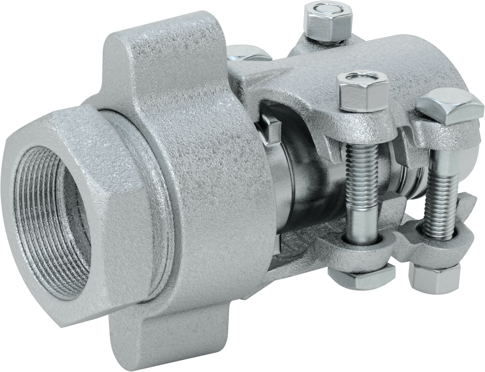Buhar için Kilitli Kelepçeli Hortum Adaptörü, 2" Hortum İç Çapı için, 2-1/2“ ila 2-25/32” Hortum Dış Çapı, 2 NPT Dişi