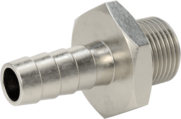 Dikenli Hortum Bağlantı Parçası, 303 Paslanmaz Çelik Düz Adaptör, 10 mm Hortum İç Çapı, 3/8 BSPP Erkek