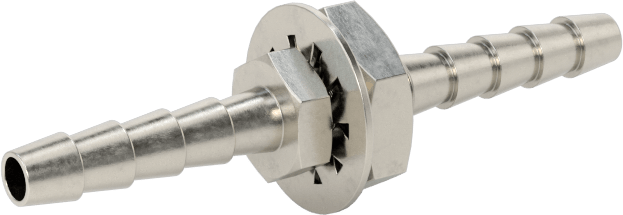 Dikenli Hortum Bağlantı Parçası, 1/8" Hortum İç Çapı için 303 Paslanmaz Çelik Duvar Geçiş Konektörü