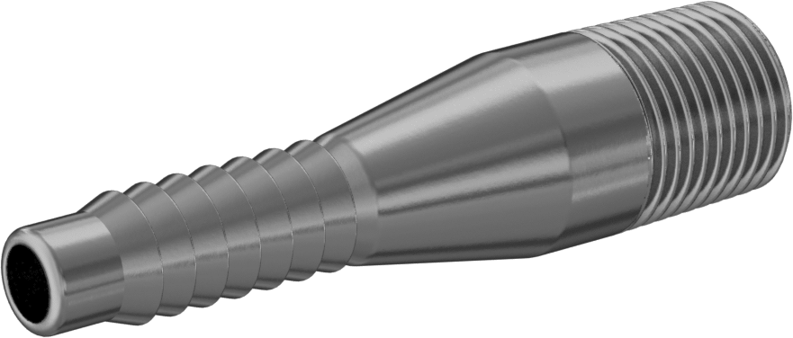 Kolay Takılan Dikenli Hortum Adaptörü, Hava ve Su için, Pirinç, 1/2" Hortum İç Çapı x 1/2 NPT Erkek