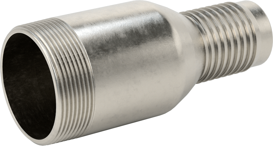 Kolay Takılan Dikenli Hortum Adaptörü, Kimyasallar için, 316 Paslanmaz Çelik, 1-1/2" Hortum İç Çapı için, 2 NPT Erkek