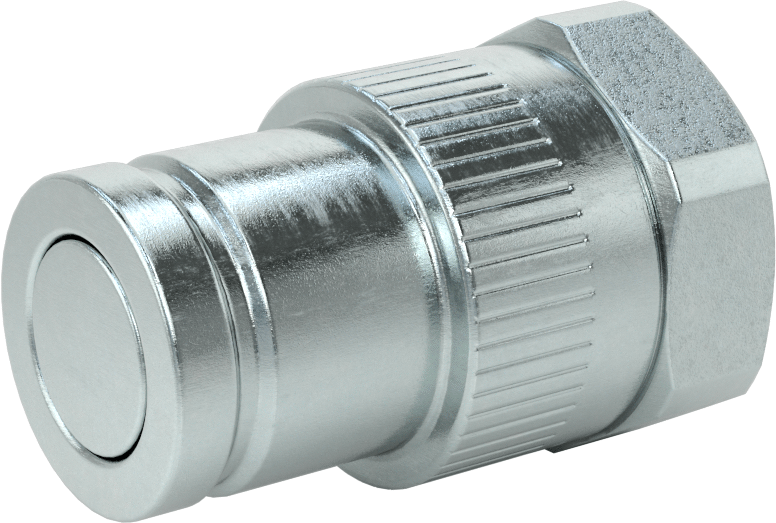 Yüksek Basınçlı Minimum Sızıntılı Hızlı Ayrılabilir Hortum Bağlantısı, 1/2 Boyut, Plug, Çinko Kaplı Çelik, 3/4"-16 UN/UNF Diş Dişi