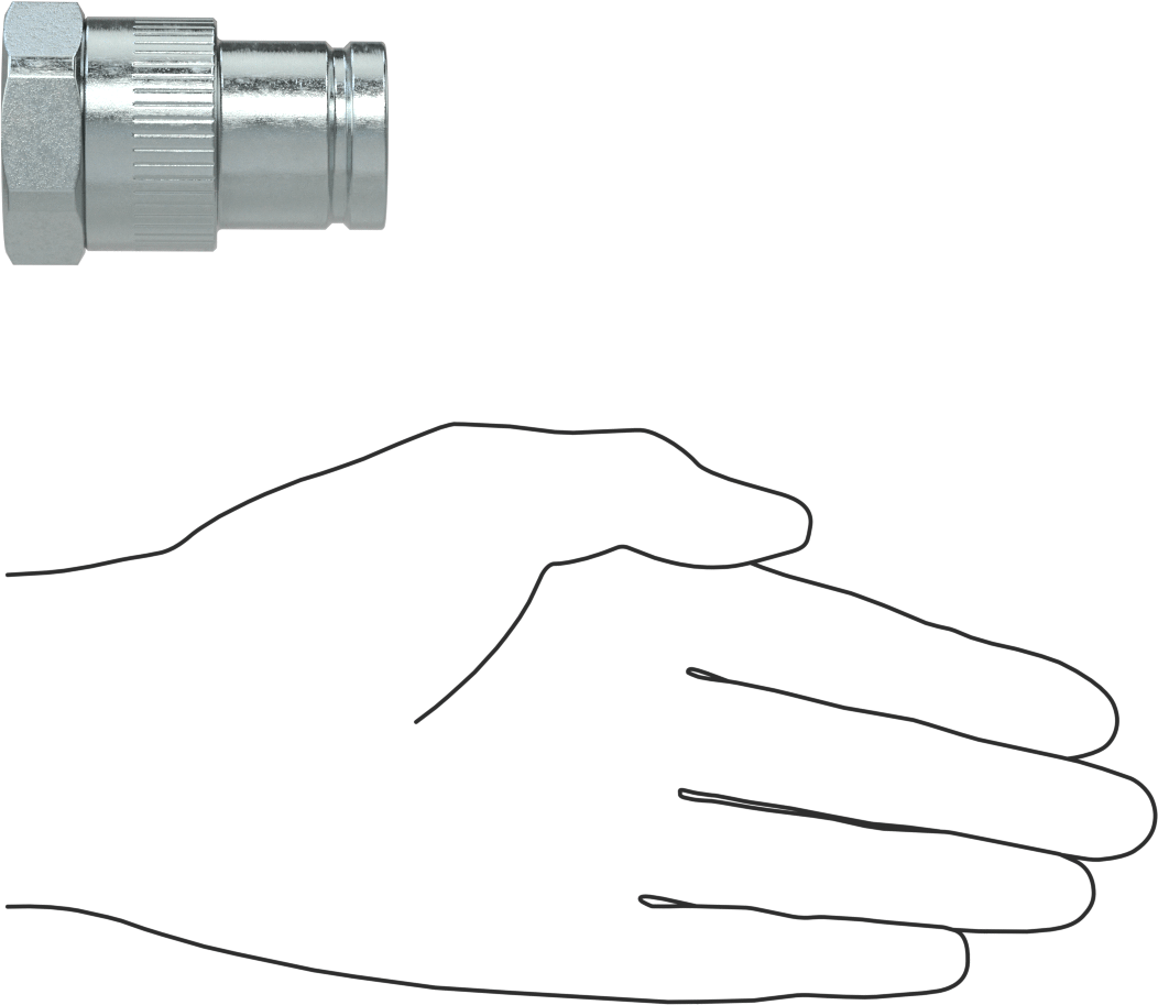 Yüksek Basınçlı Minimum Sızıntılı Hızlı Ayrılabilir Hortum Bağlantısı, 1/2 Boyut, Plug, Çinko Kaplı Çelik, 3/4"-16 UN/UNF Diş Dişi