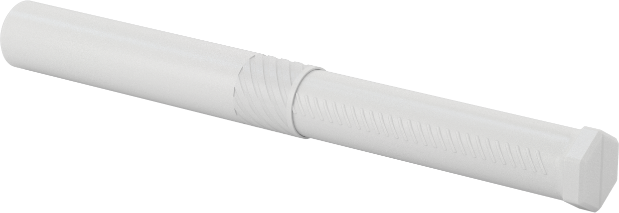 Geri Dönüştürülmüş Plastik Yuvarlak Ayarlanabilir Uzunluklu Nakliye Tüpleri, 1.26" ID, 8“ ila 14” İç Uzunluk