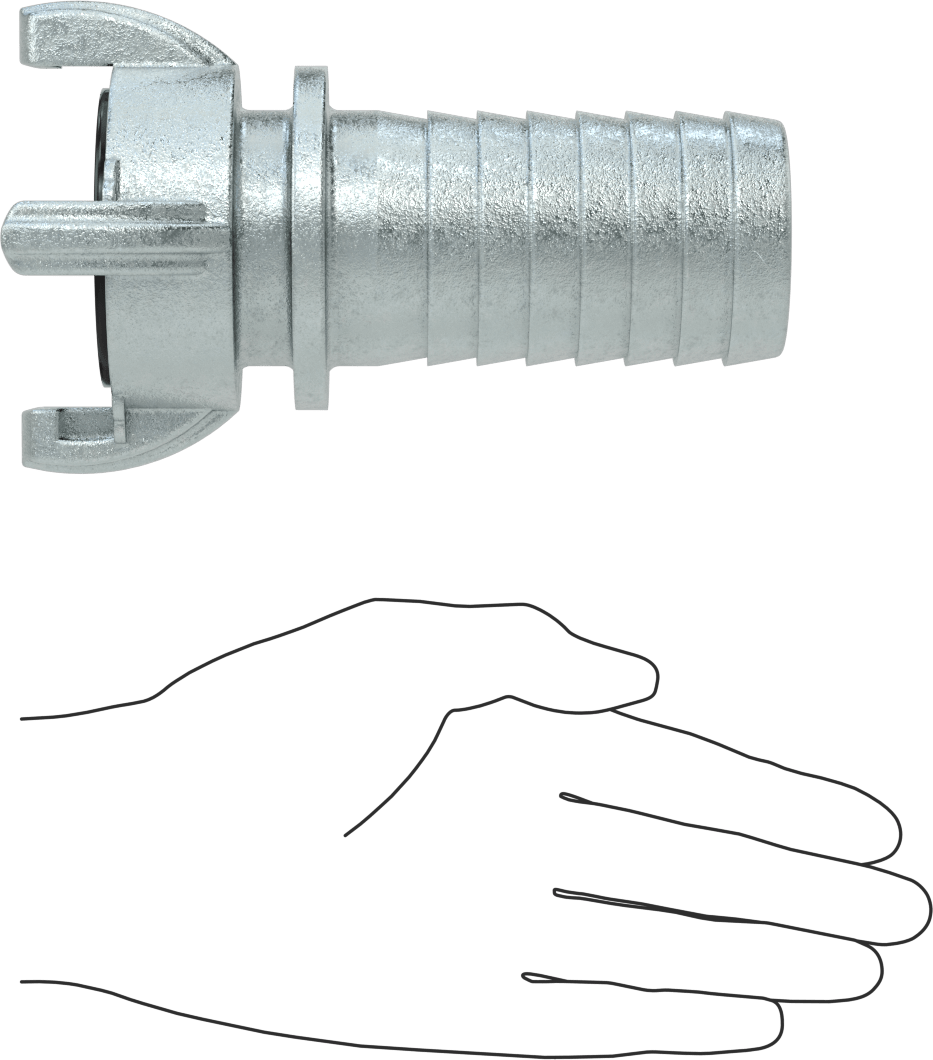 2" Hortum İç Çapı için Dikenli Uç
